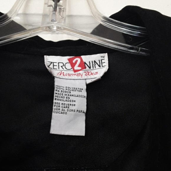 Black Button Down Maternity Shirt - Picture 4 of 4